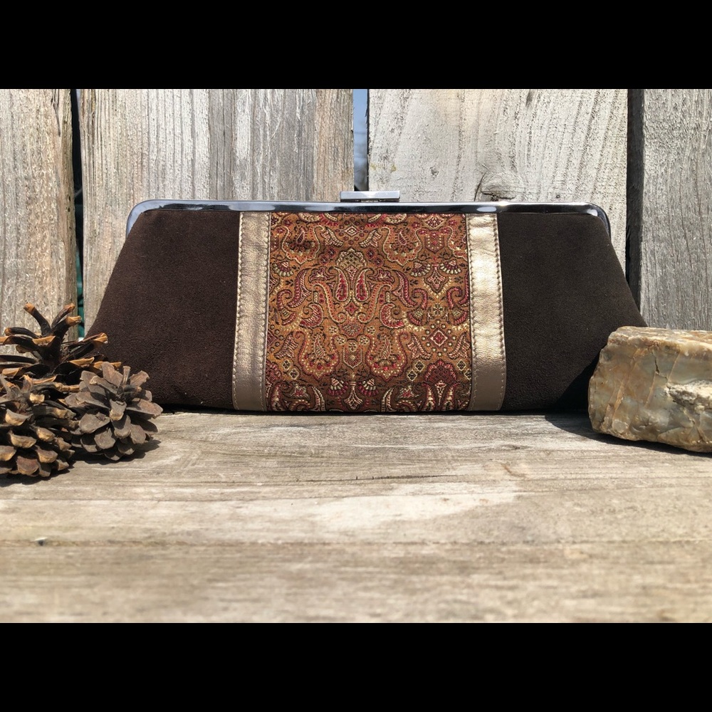 Clutch Purse The Mango Tree Brown Design Material